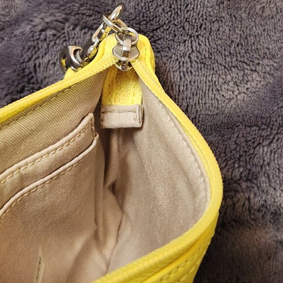 Coach Butter Yellow Leather Wristlet Wallet - Picture 7 of 7